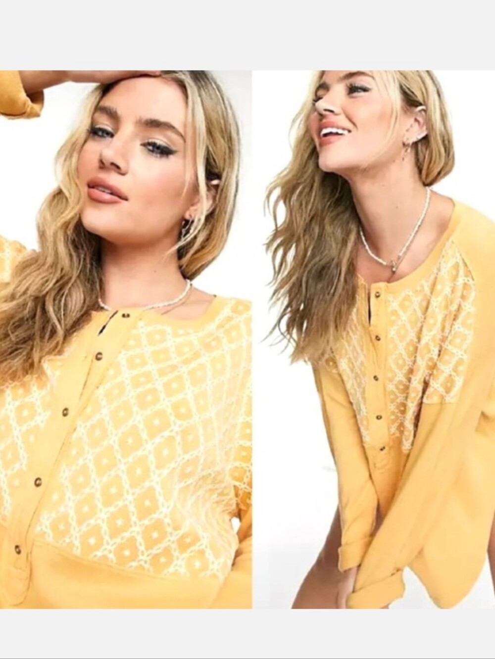Free People We The Free Free Spirit Henley Top SzS
